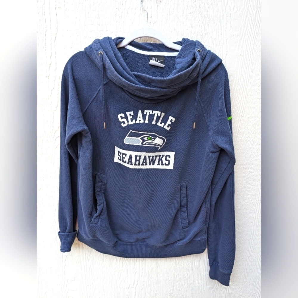 Nike Team Apparel Seattle Seahawks Hoodie Sweatshirt Pullove Women's Medium